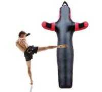 MMA Grappling Dummy, Muñeco de Boxeo de Pie para Adultos, Wrestling Martial Arts Boxing Karate Training Dummy, Lucha Judo Artes Marciales Bolsa de Boxeo, Sin llenar (Color : B Black, Size : 185cm)