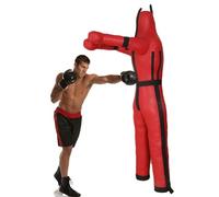 MMA Maniquí de Lucha Libre, Adultos Muñeco de Boxeo, Grappling Dummy, Colgante Posición de Pie, para Judo Lucha Artes Marciales Jiu Jitsu, Sin Relleno (Color : A Red, Size : 185cm)