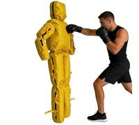 MMA Maniquí de Lucha Libre, Adultos Muñeco de Boxeo, Grappling Dummy, Tejido Oxford impermeable de doble capa, para Judo Marciales Jiu Jitsu, Sin Relleno(A: Yellow,170cm)