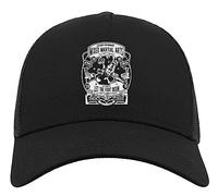 MMA Mixed Martial Arts Let The Fight Begin Gorra de béisbol de media malla de algodón negro, Negro , Talla única