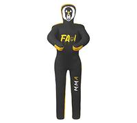 MMA Wrestling Grappling Dummy, Lanzamiento, Boxeo, práctica, kárate, Judo, BJJ, Lienzo Premium, maniquí de pie, tendido, Lienzo sin Relleno Negro/Amarillo, 70"