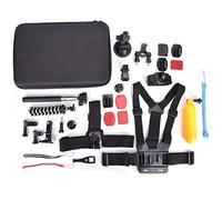 MMABEUTF Cámara de acción Selfie Stick, para Bicicletas, Soporte para el Pecho, Poste de extensión Ajustable, Ligero y portátil, para Deportes como esquí, Ciclismo, Senderismo,