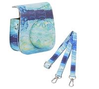 MMABEUTF Correa de Hombro para cámara, para cámaras DSLR SLR universales, Hebilla de Metal Ajustable, Cuero PU de, diseño Duradero y de Moda, protección de la Cubierta de la Lente (Azul Colorido)
