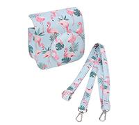 MMABEUTF Correa de Hombro para cámara, para cámaras DSLR SLR universales, Hebilla de Metal Ajustable, Cuero PU de, diseño Duradero y de Moda, protección de la Cubierta de la Lente (Flamenco de Hoja