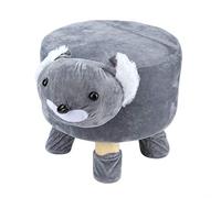 MMABEUTF Heces de Forma Mini Animal para el hogar Taburete Encantador con Muebles de Madera Maciza de Franela (Coala)