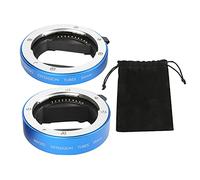 MMABEUTF Juego de Tubos de extensión Macro para Montura E, 10 mm y 16 mm, construcción de Metal y plástico, contactos chapados en Oro, fotografía de Primeros Planos, Compatible (Azul)