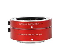 MMABEUTF Tubos de extensión Macro para cámara, Montaje metálico, Enfoque automático, electrónico, Compatible con Modos TTL y Ae, Longitudes de 10 mm y 16 mm (Roja)