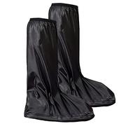 MMASPORT Cubiertas de zapatos botas de pvc impermeables, resistentes al agua, antideslizantes, par de cubiertas de zapatos botas de lluvia unisex, reutilizables, Negro, 44-45