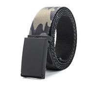 MMAXZ Cinturón de camuflaje del ejército para hombres Cinturón de lona militar táctico Cinturón de camuflaje al aire libre 3.0cm de ancho