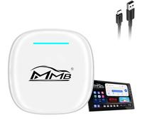 MMB CarPlay Magic Box Carplay Android 15 Multimedia Video AI-Box QCM 6350 8 Núcleos Procesador 8GB RAM + 128GB Memoria YouTube/Netflix/Google Play Store, tarjeta SIM, para Car Play y Android Auto