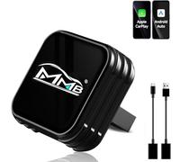 MMB CP-Ultra - Adaptador CarPlay inalámbrico mejorado 2026, 2 en 1 para iPhone y Android Auto, Wi-Fi 6+Bluetooth 5.4, convierte CarPlay con cable y Android Auto a inalámbrico, Plug & Play, conexión
