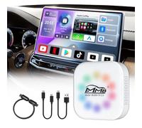 MMB WJAN-TV2.0 CarPlay, adaptador CarPlay inalámbrico, adaptador CarPlay en línea YouTube/Netflix 2025 con salida HDMI, caja de video TV, adaptador inalámbrico automático Android 12.0 para coches