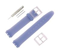 MMBAY Correa de reloj de silicona de goma ultrafina de alta calidad, resistente al agua, apta para reloj Swatch Skin Seris para hombres y mujeres (16 mm, azul)