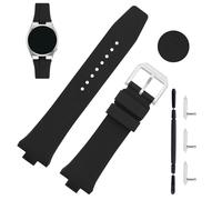 MMBAY Correas de reloj de goma de liberación rápida de 22 mm compatibles con Citizen Tsuyosa Automatic (negro)