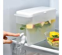 MMCCHB Enfriador de plástico de 3,5 l para el hogar con grifo, fruta, tetera, limonada, cubo, recipiente de bebidas, nevera o al aire libre.