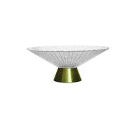 MMCCHB Plato de frutas de cristal, base acanalada texturizada, plato de caramelo, mesa de café moderna, cuenco de postre, decoración del hogar y cocina (transparente)