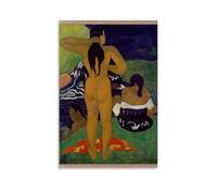 MMCJUH Paul Gauguin - Póster decorativo colorido para pared, diseño de dos mujeres tahitianas, ideal para sala de estar y dormitorio, estilo sin marco, 20 x 30 cm