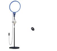 mmcrz Anillo de luz grande con soporte de luz de 165 cm, 6500 K, luz de anillo profesional de pantalla completa para selfie, fotografía de vídeo de estudio, TikTok, YouTube, transmisión en vivo