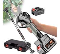 MMCUBE Tijeras de podar eléctricas Inalámbricas Podadora a batería 21V 4.5AH con Pértiga de extensión - Tijera eléctrica de jardinería - 45mm de diámetro de Corte (Color : 2 Battery, Size : 1 Blade)