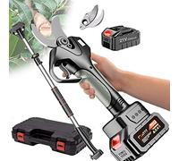 MMCUBE Tijeras de podar eléctricas Inalámbricas Podadora a batería 21V 4.5AH con Pértiga de extensión - Tijera eléctrica de jardinería - 45mm de diámetro de Corte (Color : 2 Battery, Size : 2 Blade)