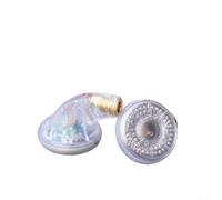 MMCX - Cabezal de auriculares para configuración de audio personalizable con diafragma LCP y unidad magnética fuerte para respuesta de graves profundos (blanco)