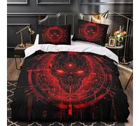 MMDASBVPE Ardillas Lindas Funda de Edredón Suave 3 Piezas Impresión 3D con Fundas de Almohada Transpirable Escena del Bosque de Dibujos Animados Funda Edredon for Familia Super King（260x220cm）