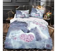 MMDASBVPE Jungla del Tigre Blanco Funda de Edredón Estampado 3D Juego de 3 Piezas Cierre de Incluye Fundas de Almohada Antialérgica Vida Salvaje fantástica Funda Edredon for Adultos King（220x240cm）