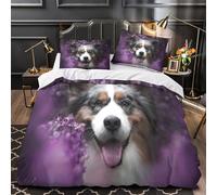 MMDASBVPE Lindo Perro en un Barco Funda de Edredón con Fundas de Almohada 3 Piezas Suave Impresión 3D Antialérgica Aventura al Aire Libre con Mascotas Funda Edredon for jóvenes Double（200x200cm）