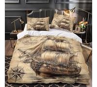 MMDASBVPE Mapa Antiguo de Italia Funda de Edredón 3 Piezas Suave Diseño 3D Cremallera Oculta con Fundas de Almohada Antialérgica Cartografía histórica Funda Edredon for jóvenes Super King（260x220cm）