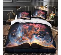 MMDASBVPE Mapa de fantasía Funda de Edredón Cierre de Cremallera Oculta Juego de 3 Piezas Impresión 3D Incluye Fundas de Almohada Suave Dibujado a Mano Funda Edredon for Ancianos King（220x240cm）