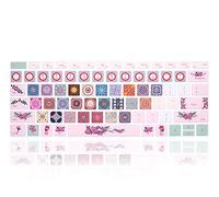 MMDW Cubierta de teclado de silicona inglés para Microsoft Surface Pro 4 y Pro 7 2019/para Surface Pro 6 2018/para Surface Pro 5 2017 Teclado para Surface Pro 6 12.3 pulgadas, patrón étnico