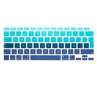 MMDW Cubierta de teclado ESP A2179 de silicona protectora de teclado para MacBook Air de 13 pulgadas con Touch ID A2337 M1 Chip Diseño europeo (versión 2020), color verde degradado