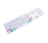 MMDW DaVinci Resolve Shortcuts - Funda protectora de silicona para teclado iMac G6 con cable de aluminio MB110B/B (A1243), teclado numérico versión EU/US