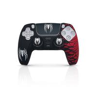 MME Funda Compatible con Mando PS5, Silicona Suave y cómoda Que Mejora el Agarre, Accesorios para Mando Play 5, Accesorios para Mando Play 5 (Spider Roja con Sticker)