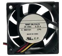 MMF-06J24US 6CM Standard Industrial Fan, 6025 DC24V 0.23A 3-Wire RPM Feedback Medium Airflow Cooling Fan