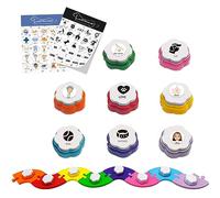 MMGGAISH 8 Botones de Comunicación para Perros, Botones de Comunicación para Perros, 8 Botones, 100 Pegatinas, Deja Hablar a tu Mascota, para Gatos y Perros Pequeños