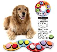 MMGGAISH 8 Botones parlantes para Perros, 30 Segundos para comunicarse 4 Almohadillas multidireccionales de Patchwork para Perros y 50 Pegatinas de escenas. Enseña a tu Perro a Hablar