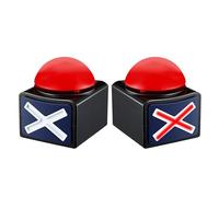 MMGGAISH Botón Zumbador, Zumbador con Luces y Sonido, Botón de Juego para Padres e Hijos, Zumbador de Juego (2 uds)
