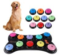 MMGGAISH Juego de 10 teclas para hablar de perros, para comunicación, 30S HD, teclas de entrenamiento con alfombrilla antideslizante impermeable + 50 pegatinas de escena