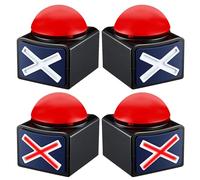MMGGAISH Zumbador Botones con Luces y Sonido, Botones de Juego para Padres e Hijos, Juego de Zumbadores zumbadores con Luces y Sonido Family feud Game with Buzzer (4 pcs)