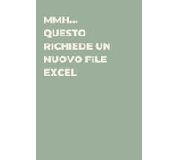 Mmh...Questo richiede un nuovo file excel - Taccuino divertente per appunti e idee | Quaderno simpatico da ufficio: Taccuino divertente per appunti, ... amici e amiche | Umorismo da ufficio
