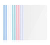 Mmhdz 10 Unidades de Cubiertas Transparentes para informes con Barra Deslizante, útiles Escolares de Oficina Currículum Vitae Transparente presentación Organizador Carpeta para Papel de tamaño A4