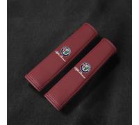 MMHGFIR 2Piezas Protectores Cinturon De Seguridad para Alfa Romeo Giulia Stelvio Sportiva Mito Giulietta,Cuero Almohadilla Transpirable Hombreras,Hombreras Protector Auto Interior Accesorios,B