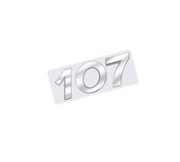 MMHGFIR Coche Insignia Pegatina, para Peugeot 107 Autoadhesivo Letras Pegatina,Metál Logotipo Insignia Frontal Coche,Guardabarros Accesorios para carrocería,A