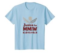 MMIW Justicia para Mujeres indígenas desaparecidas y asesinadas Camiseta, Niños, Azul Bebé, 6 años