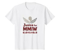 MMIW Justicia para Mujeres indígenas desaparecidas y asesinadas Camiseta, Niños, Blanco, 8 años