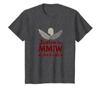 MMIW Justicia para Mujeres indígenas desaparecidas y asesinadas Camiseta, Niños, Jaspeado Oscuro, 8 años