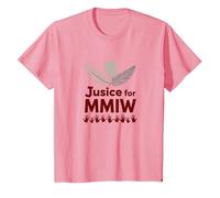 MMIW Justicia para Mujeres indígenas desaparecidas y asesinadas Camiseta, Niños, Rosado, 4 años