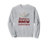 MMIW Justicia para Mujeres indígenas desaparecidas y asesinadas Sudadera, Unisex para Adultos, Gris Jaspeado, XXL