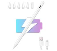 MMK Lápiz para iPad 2018-2025, Baja Latencia y Precisión de Píxeles, Stylus Pencil con Adsorción Magnética & Rechazo de Palma,para iPad 11(A16)/10-6, Pro M4/11/12.9"/13", Air M2/3/4/5, Mini 5/6/7